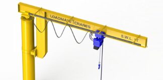jib crane with electric hoist